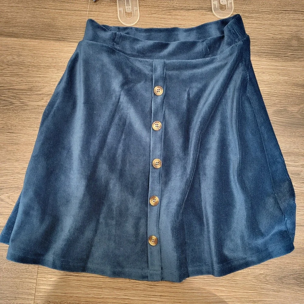 NWT Rmla Girls‎ Outfit Set Floral Top Corduroy Skirt Blue Cute Size 12